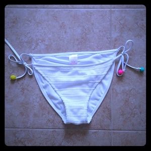 White bathing suit bottom size L